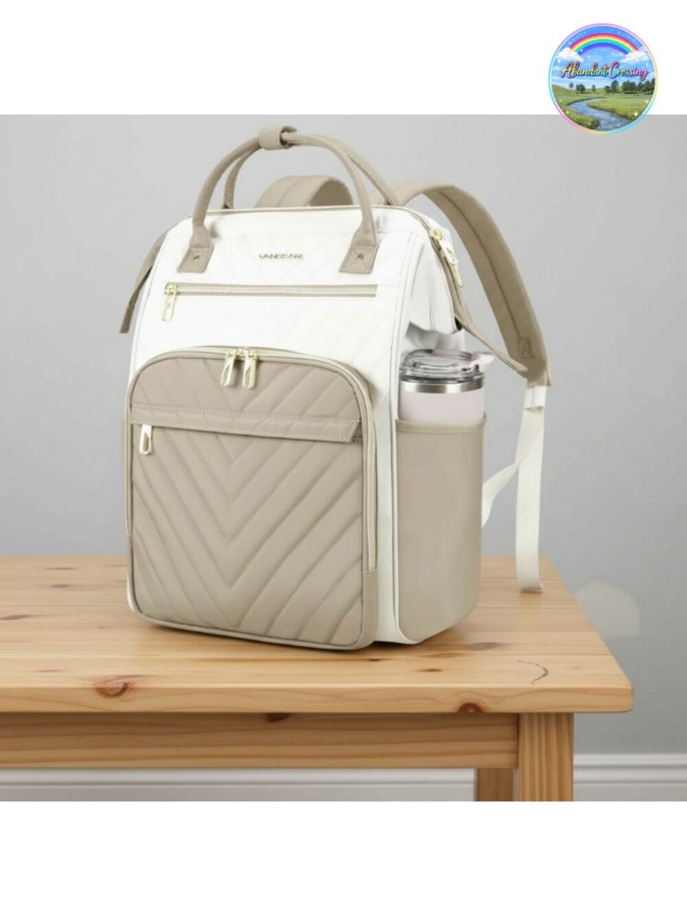 VANKEAN 15.6 Inch Laptop Backpack Large Capacity Water Resistant Nylon Travel